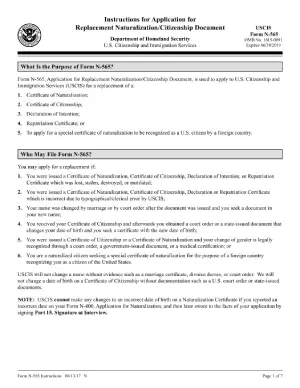 Formulario N-565 | Solicitud de Reemplazo de Documento de Naturalización/Ciudadanía